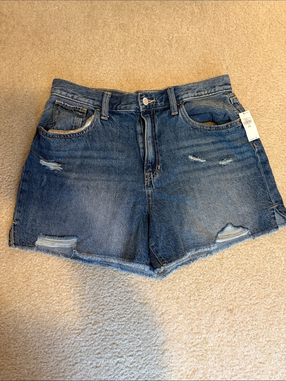Girls size 18 Old Navy Distressed Denim Jean Shorts - Blue